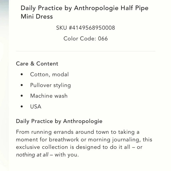 NWT new medium Anthropologie daily practice half pipe mini dress pink sleeveless - Picture 4 of 17